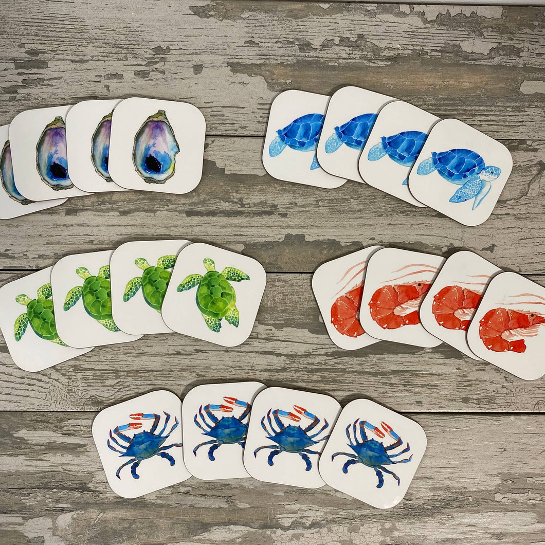 Blue Poppy Designs - Watercolor Coasters with Cork Backs