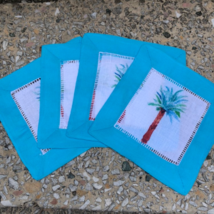 Blue Poppy Designs - Palm Tree Watercolor Cocktail Napkins