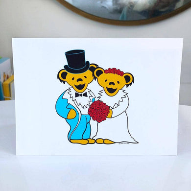 Little Hippie LLC - Grateful Dead Wedding Bears Greeting Card