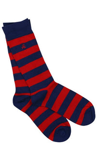 Swole Panda - Classic Red Striped Bamboo Socks