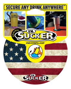 Lil Sucker - STARS & STRIPES STYLE SUCTION DRINK HOLDER GREAT OUTDOORS