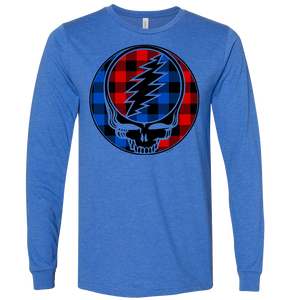 Little Hippie LLC - Grateful Dead Buffalo Plaid Stealie Unisex Longsleeve