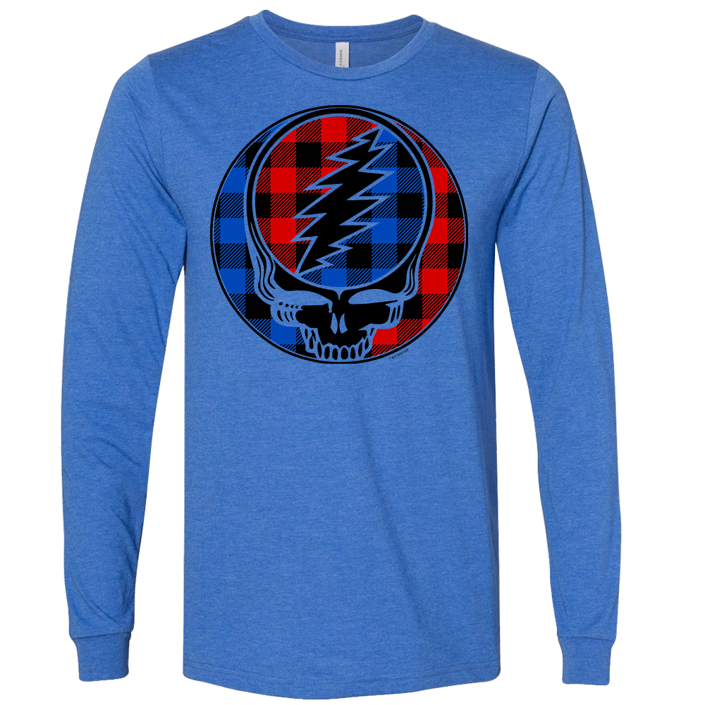 Little Hippie LLC - Grateful Dead Buffalo Plaid Stealie Unisex Longsleeve