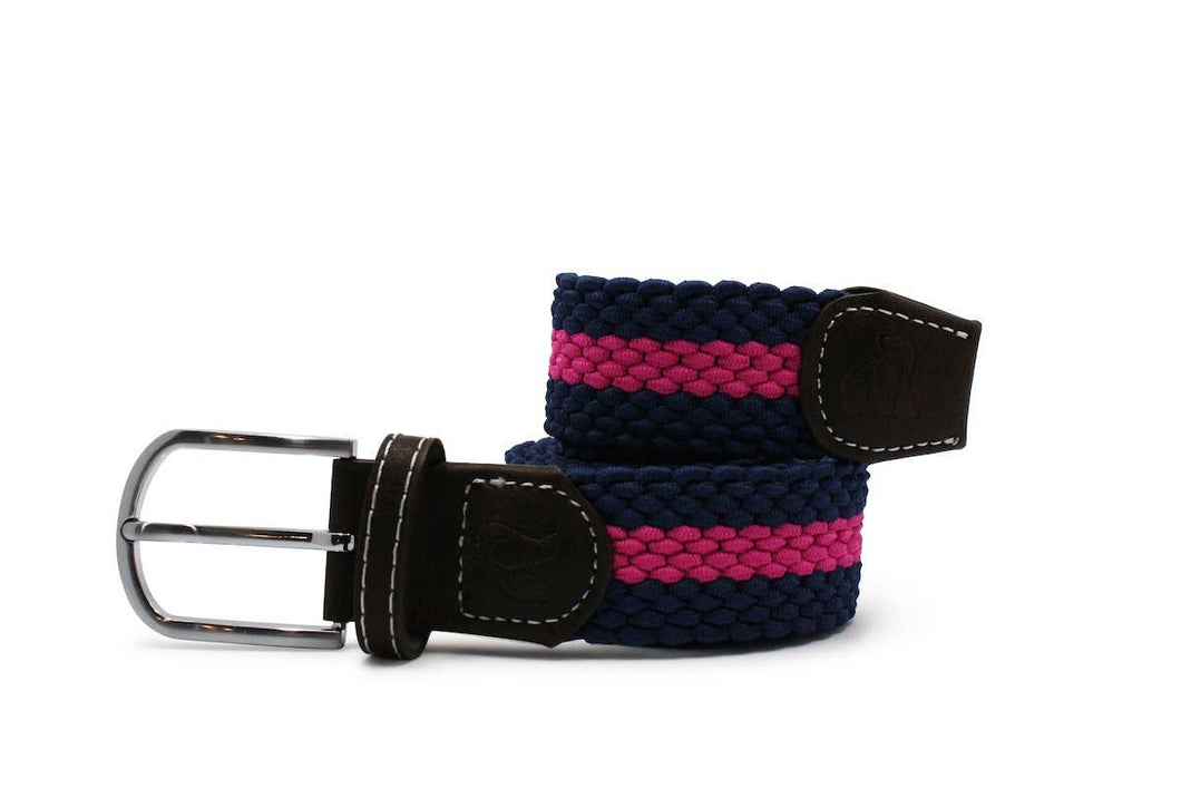Swole Panda - Woven Belt - Rich Pink Stripe