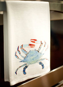 Blue Poppy Designs - Watercolor Blue Crab Towel