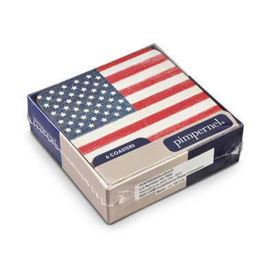 Pimpernel - American Flag Coasters Set of 6