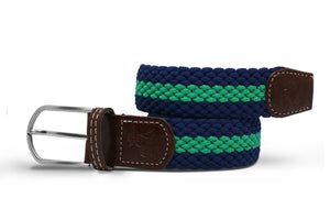 Swole Panda - Woven Belt - Blue / Green Stripe