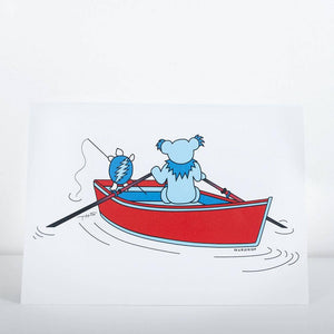 Little Hippie LLC - Terrapin & Bear Dinghy Greeting Card