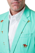 Load image into Gallery viewer, Spinnaker Jacket-Palm Green with Racehorses