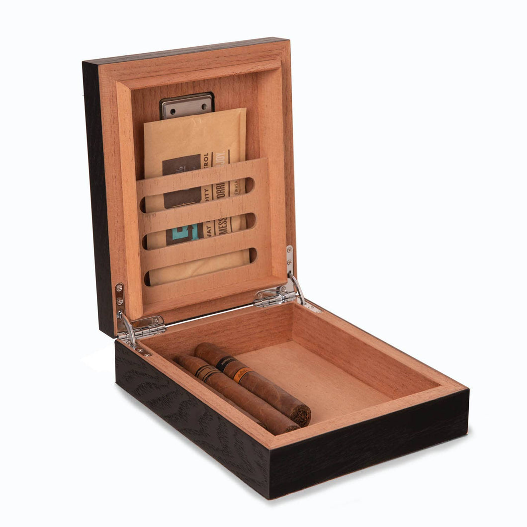BeyBerk International - Espresso Wood Cigar Humidor Box