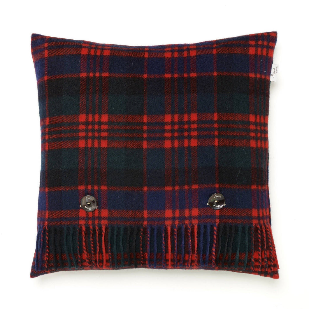 Bronte Moon - Merino Lambswool - Macdonald Tartan Plaid Pillow - Made in England