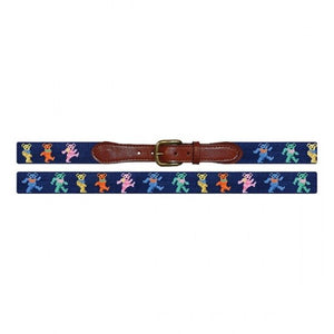 Dancing Bear Needlepoint Belt