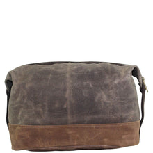 Load image into Gallery viewer, Waxed Cotton Top Zip Dopp Kit