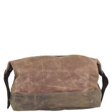 Load image into Gallery viewer, Waxed Cotton Top Zip Dopp Kit